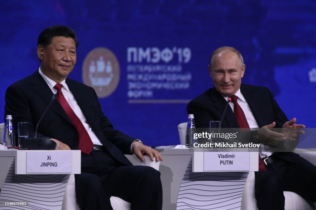 Russian President Vladimir Putin attends The SPIEF 2019 In St.Petersburg