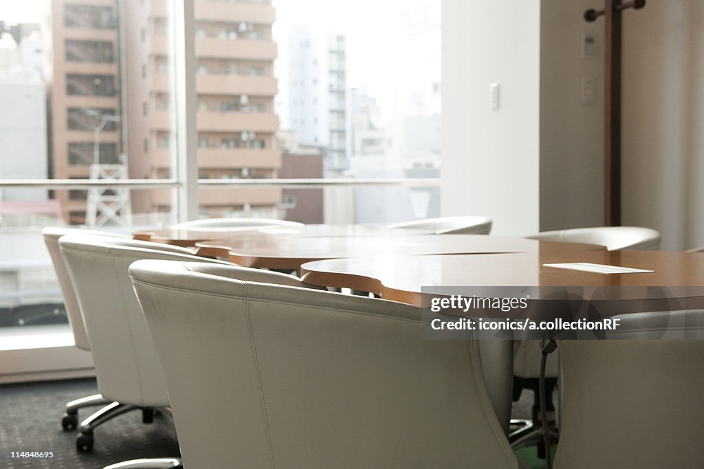 Empty conference room, Tokyo Prefecture, Honshu, Japan