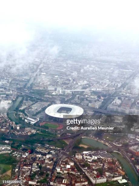 Sky view of the Stade de France on May 11, 2019 in Paris, France.