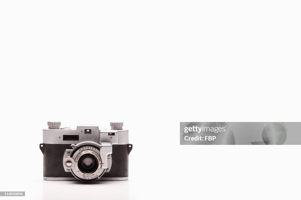 Studio shot of vintage camera
