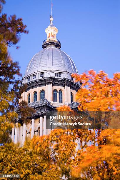 usa, illinois, springfield, state capitol building - springfield illinois stock pictures, royalty-free photos & images