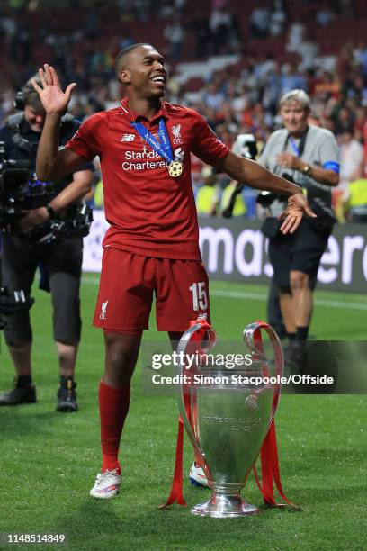 Daniel Sturridge of Liverpool celebrates with the trophy after the UEFA Champions League Final between Tottenham Hotspur and Liverpool at Estadio...