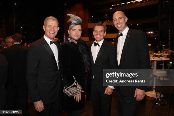 Helmut Andreas Hartwig, Nils Wanderer, Michael Mronz and Arndt Hartwig attend the 8th Opera Gala Bonn for the benefit of the German AIDS Foundation...