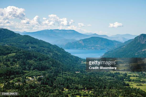 Mountains north of Mount Tuam are seen in this aerial photograph taken over Salt Spring Island, British Columbia, Canada, on Wednesday, May 22, 2019....
