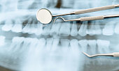 Dental x-ray and tools background