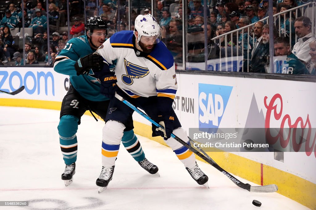 St Louis Blues v San Jose Sharks - Game One