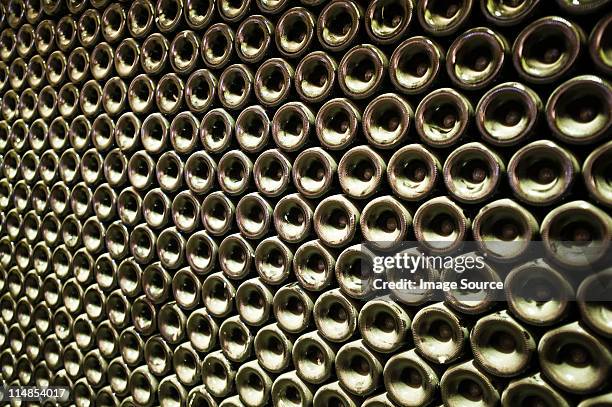 stack of wine bottles, full frame - stellenbosch wine stock pictures, royalty-free photos & images