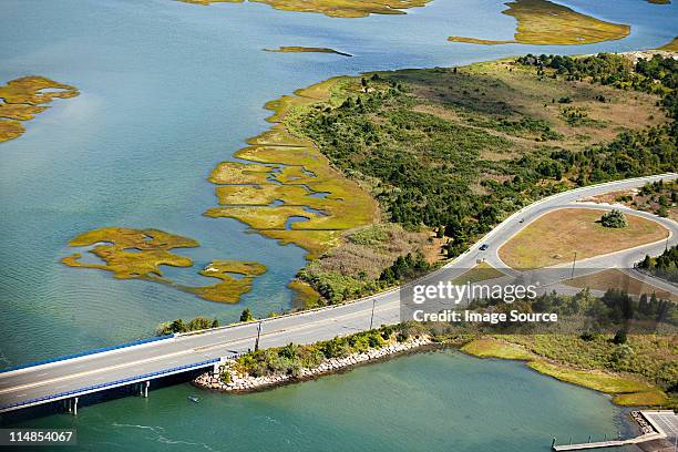 highway, newport county, rhode island, usa - rhode island bridge stock pictures, royalty-free photos & images