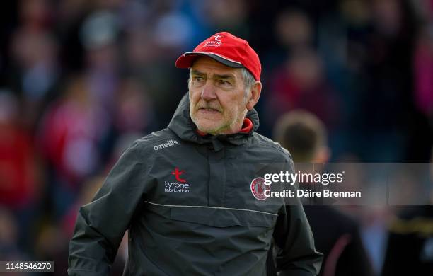 Cavan , Ireland - 8 June 2019; A dejected Tyrone manager Mickey Harte after the Ulster GAA Football Senior Championship semi-final match between...