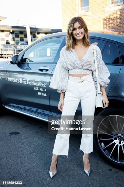 Sarah Ellen attends Mercedes-Benz Fashion Week Resort 20 Collections on May 12, 2019 in Sydney, Australia.