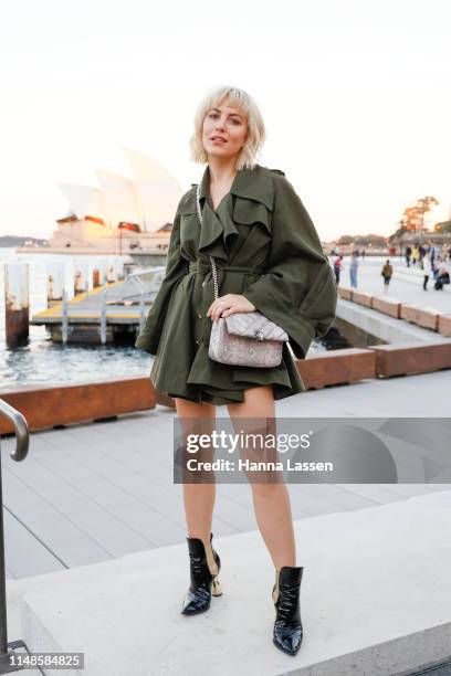 Violet Atkinson attends Mercedes-Benz Fashion Week Resort 20 Collections on May 12, 2019 in Sydney, Australia.