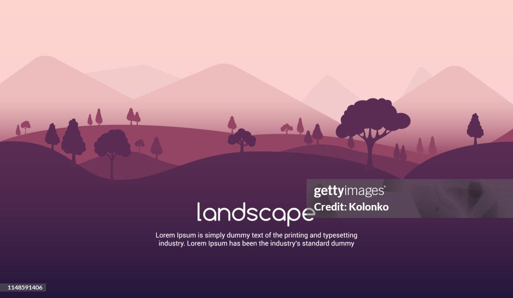 Paisaje Puesta De Sol Plano Naturaleza Cielo Escena De La Montaña Verano Dibujos Animados Atardecer Paisaje Diseño De Viaje Ilustración de stock - Getty Images Paisaje Puesta De Sol Plano Naturaleza Cielo Escena De La Montaña Verano Dibujos Animados Atardecer Paisaje Diseño De Viaje Ilustración de stock - Getty Images
