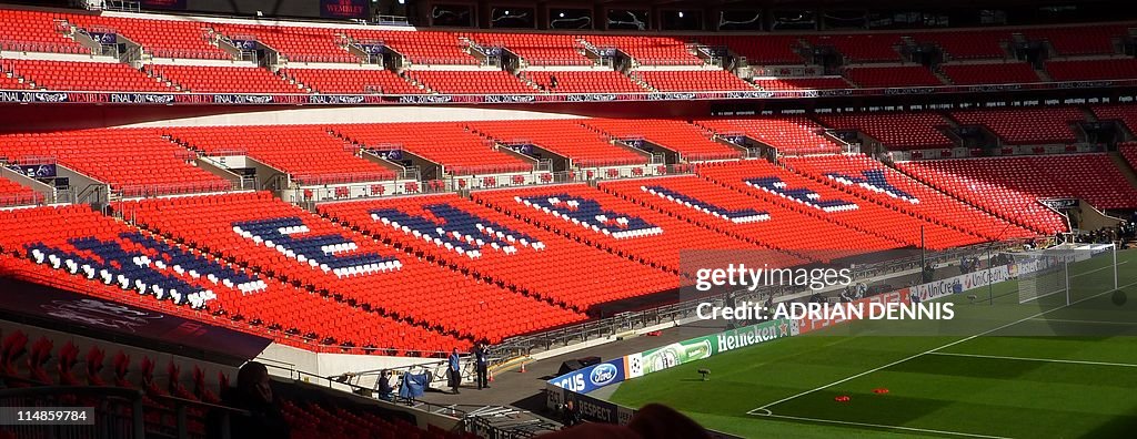 Picture of a tribune of Wembley stadium