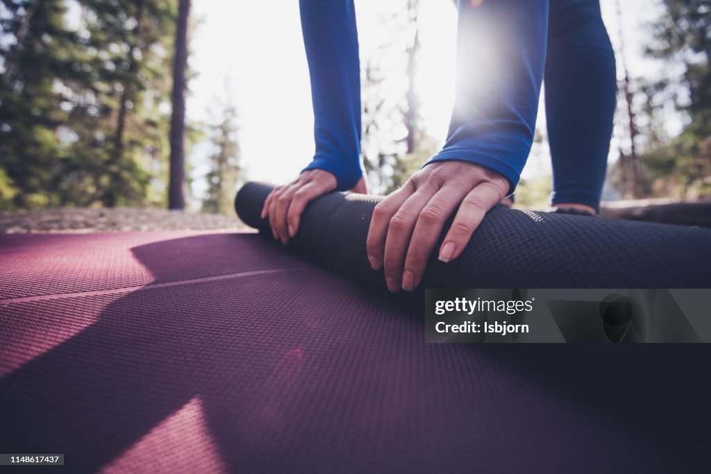 Rolling Mat Image Rolling Yoga Mat High-Res Stock Photo - Getty Images