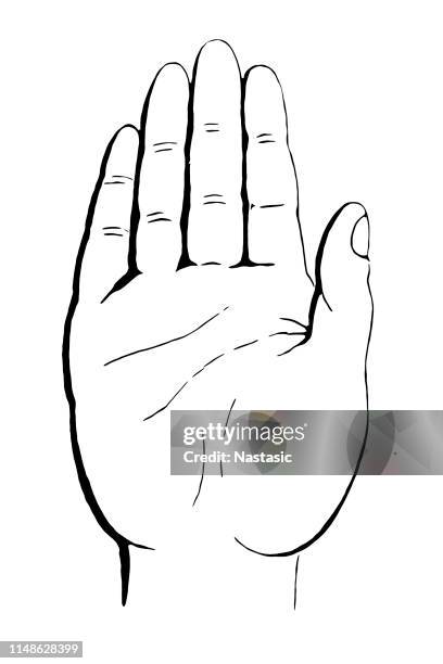 hand, palm - bid stock illustrations