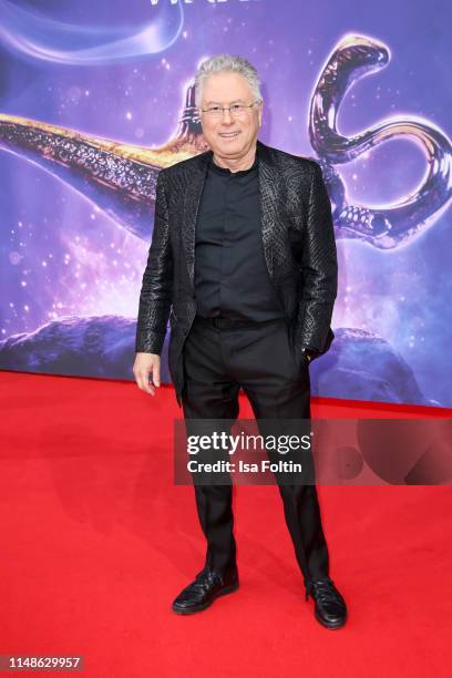 Composer Alan Menken attends the movie premiere of "Aladdin" at UCI Luxe Mercedes Platz on May 11, 2019 in Berlin, Germany.