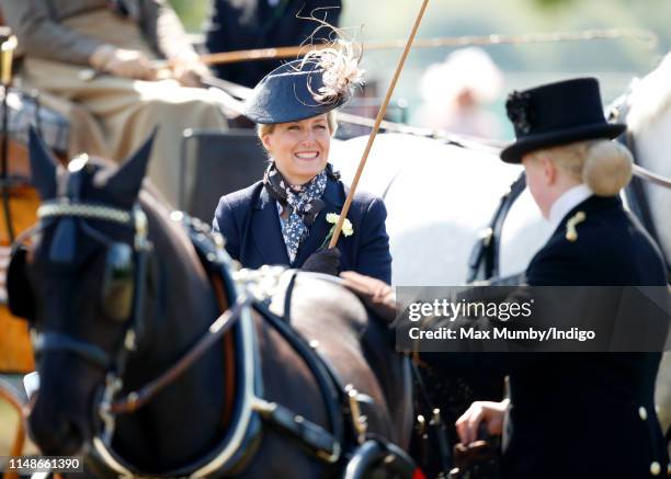 Sophie, Countess of Wessex takes part in 'The Champagne Laurent-Perrier Meet of the British Driving Society' on day 5 of the Royal Windsor Horse Show...