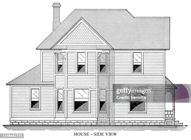 House View Seb 440 House Side View Drawing Stock Photos, High-Res Pictures, and Images ...