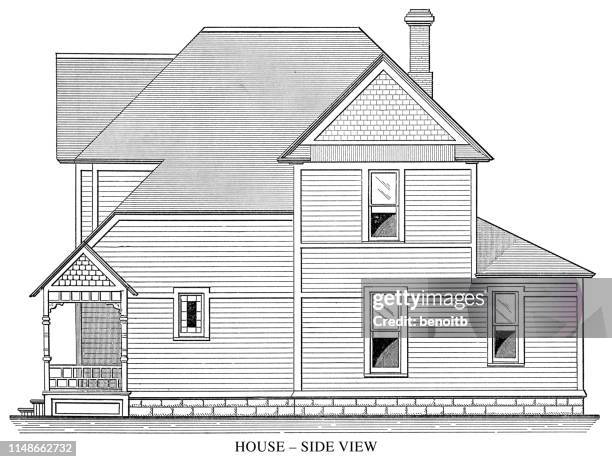 423 House Side View Drawing Stock Photos, High-Res Pictures, and Images