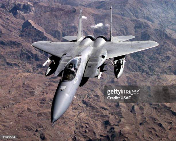 Air Force F-15C Eagle conducts a routine patrol over Northern Iraq on Dec. 30 in support of Operation Northern Watch. US and allied air forces...