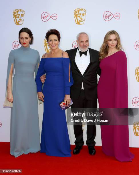 Phoebe Waller-Bridge, Fiona Shaw, Kim Bodnia and Jodie Comer attend the Virgin Media British Academy Television Awards 2019 at The Royal Festival...