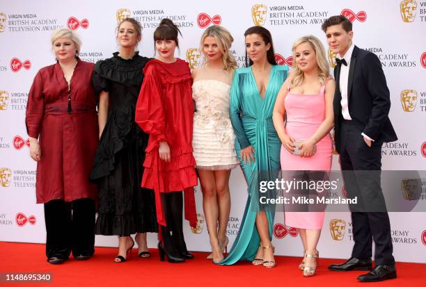 The cast of Derry Girls Siobhan McSweeney, Louisa Harland, Kathy Kiera Clarke, Saoirse-Monica Jackson, Jamie-Lee O'Donnell, Nicola Coughlan and Dylan...