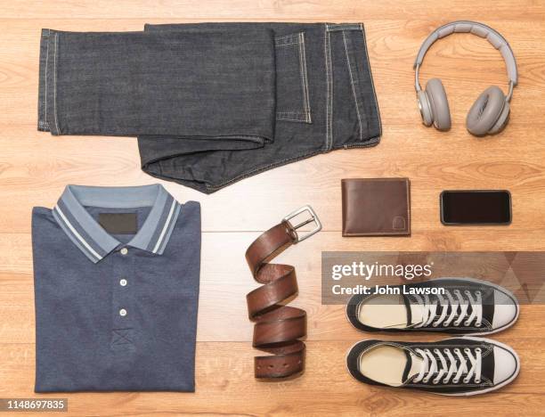 men's casual clothing - gray belt stock pictures, royalty-free photos & images