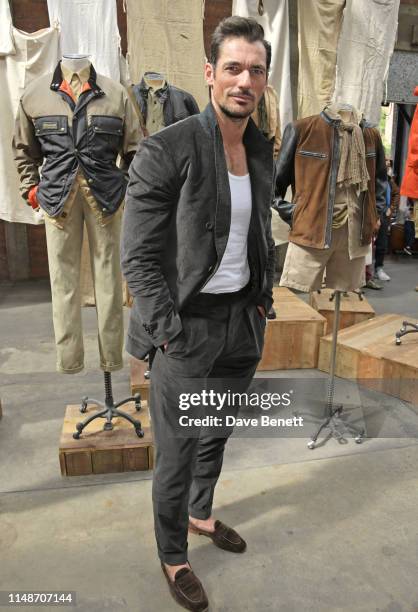 David Gandy attends the Belstaff presentation during London Fashion Week Men's June 2019 at the Hoxton Docks on June 9, 2019 in London, England.