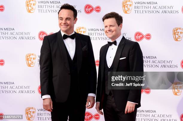 Anthony McPartlin and Declan Donnelly attend the Virgin Media British Academy Television Awards 2019 at The Royal Festival Hall on May 12, 2019 in...