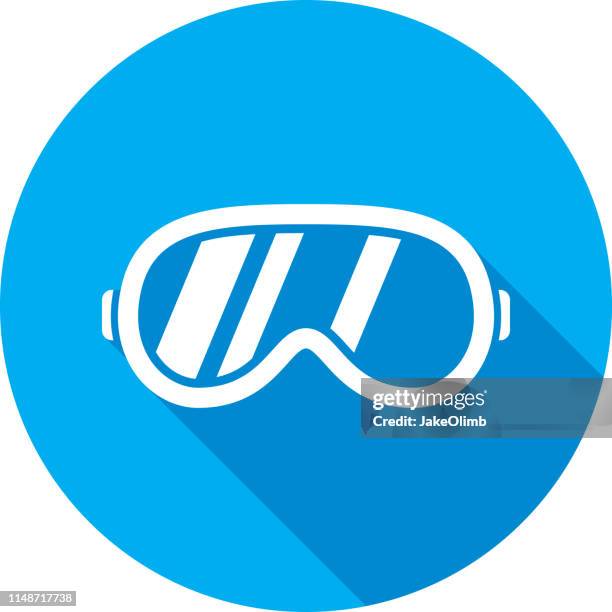 ski-brille icon silhouette - schutzbrille stock-grafiken, -clipart, -cartoons und -symbole