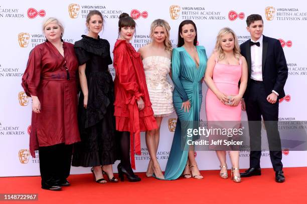 The cast of Derry Girls Siobhan McSweeney, Louisa Harland, Kathy Kiera Clarke, Saoirse-Monica Jackson, Jamie-Lee O'Donnell, Nicola Coughlan and Dylan...