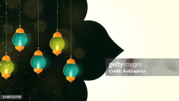 lamp for ramadan kareem greetings for ramadan background - allah stock illustrations