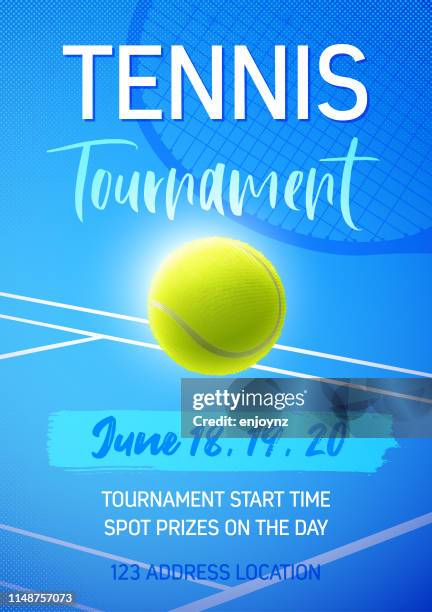 tennis turnier plakat - tennisturnier stock-grafiken, -clipart, -cartoons und -symbole