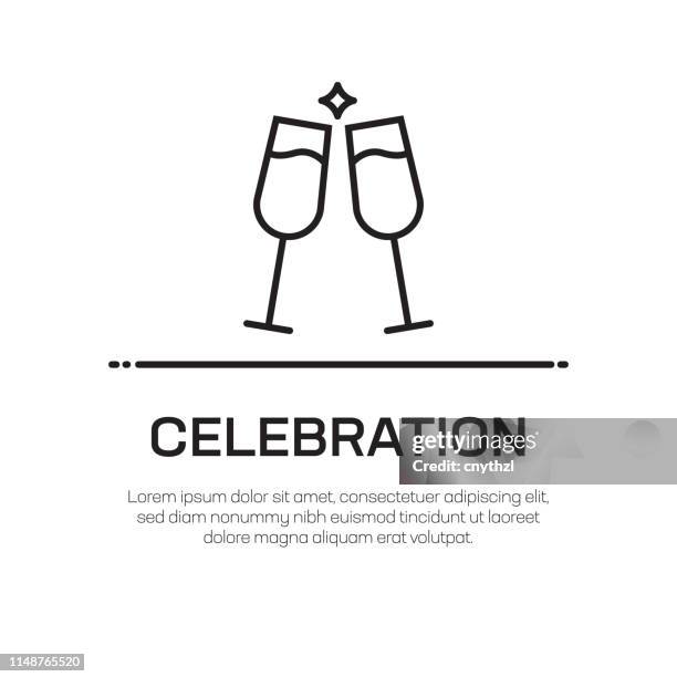 celebration vector line icon - simple thin line icon, premium quality design element - exploding cake stock illustrations