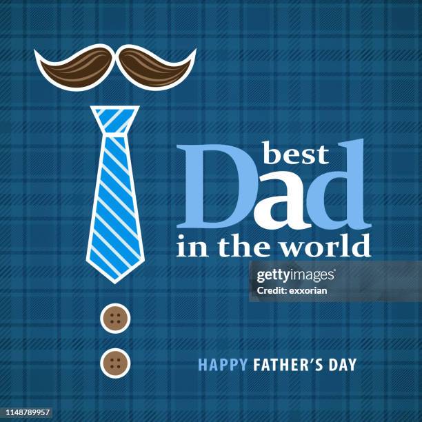 father's day best dad - gingham dress stock illustrations