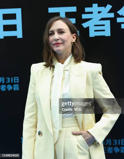 American actress Vera Farmiga attends a press conference of film 'Godzilla: King of the Monsters' on May 13, 2019 in Beijing, China.