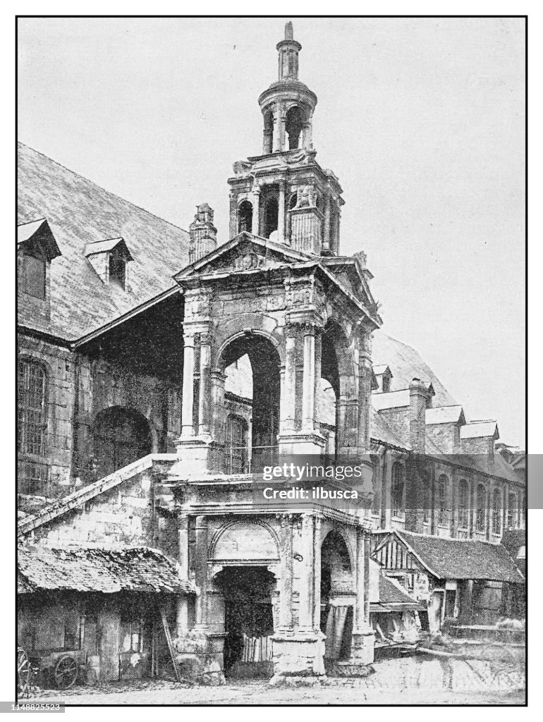 Antique photo: Hotel de Ville, Paris