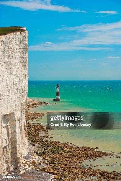 beachy head lighthouse - beachy head stock pictures, royalty-free photos & images