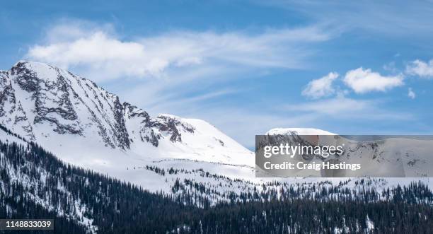 colorado, usa - april 19, 2019: magestic snowy colorado mountains and tree scenes from durango to silverton - ouray colorado stock pictures, royalty-free photos & images