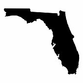 Florida map dark silhouette