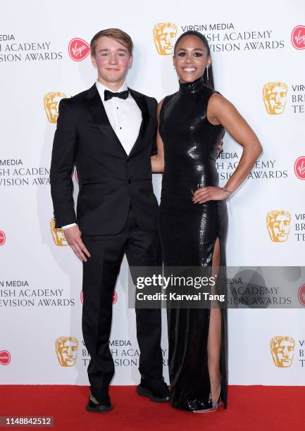 Billy Monger and Alex Scott pose in the Press Room at the Virgin TV BAFTA Television Award at The Royal Festival Hall on May 12, 2019 in London,...