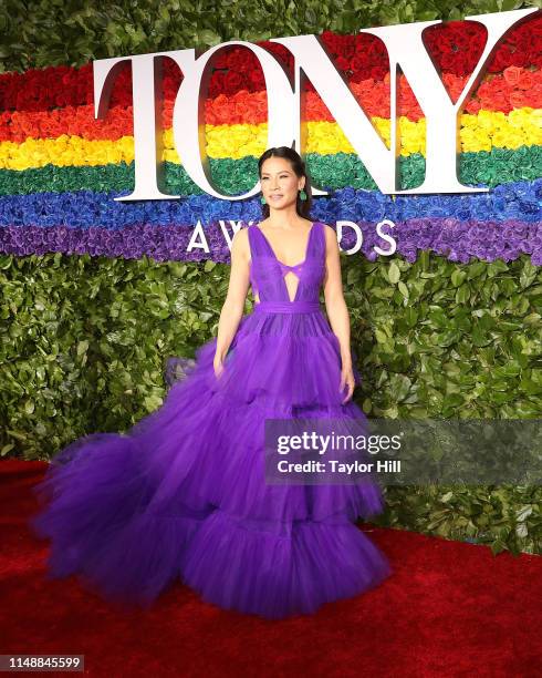 Lucy Liu attends the 2019 Tony Awards at Radio City Music Hall on June 9, 2019 in New York City.