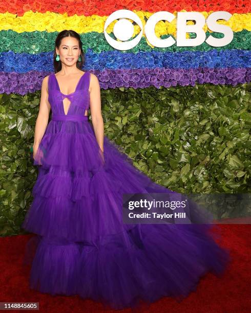 Lucy Liu attends the 2019 Tony Awards at Radio City Music Hall on June 9, 2019 in New York City.