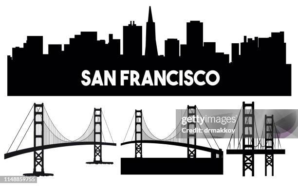 ゴールデンゲートブリッジ、サンフランシスコ - san fransisco bridge vector点のイラスト素材／クリップアート素材／マンガ素材／アイコン素材