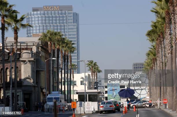 The main entrance to the News Corporations film studio 20th Century Fox December 12, 2005 Century City, Los Angeles, California ,