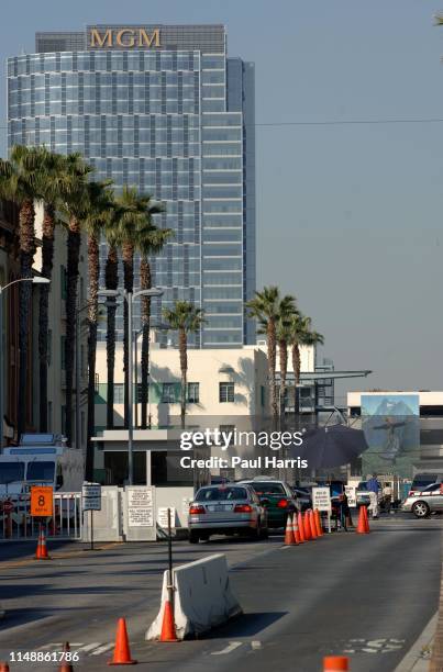 The main entrance to the News Corporations film studio 20th Century Fox December 12, 2005 Century City, Los Angeles, California ,