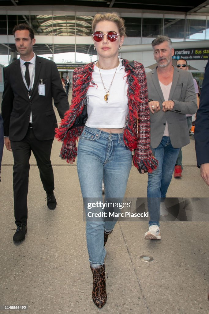 Celebrity Sightings At Nice Airport - The 72nd Annual Cannes Film Festival