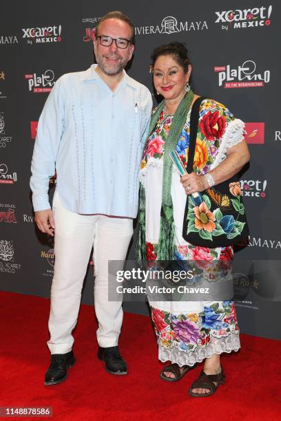 Angelica Aragon attends the red carpet of the Premios Platino 2019 at Occidental Xcaret Hotel on May 12, 2019 in Playa del Carmen, Mexico.