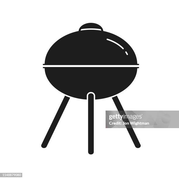 grill - flat design bbq - barbecue icon - backyard bbq stock illustrations