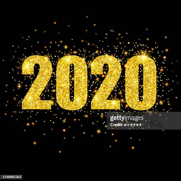 new 2020 year greeting card. - new year 2020 stock illustrations